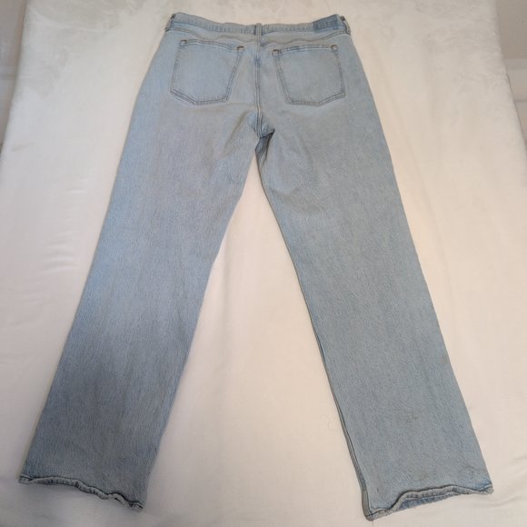 Abercrombie & Fitch Women's Flare Wide Leg Jeans Size 14 (Plus) - Light Blue - Picture 4 of 9